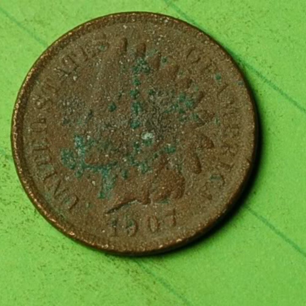 🌱💰👀🌟1907 Indian Head Cent Penny 1c Lot X109🌟🌱💰👀